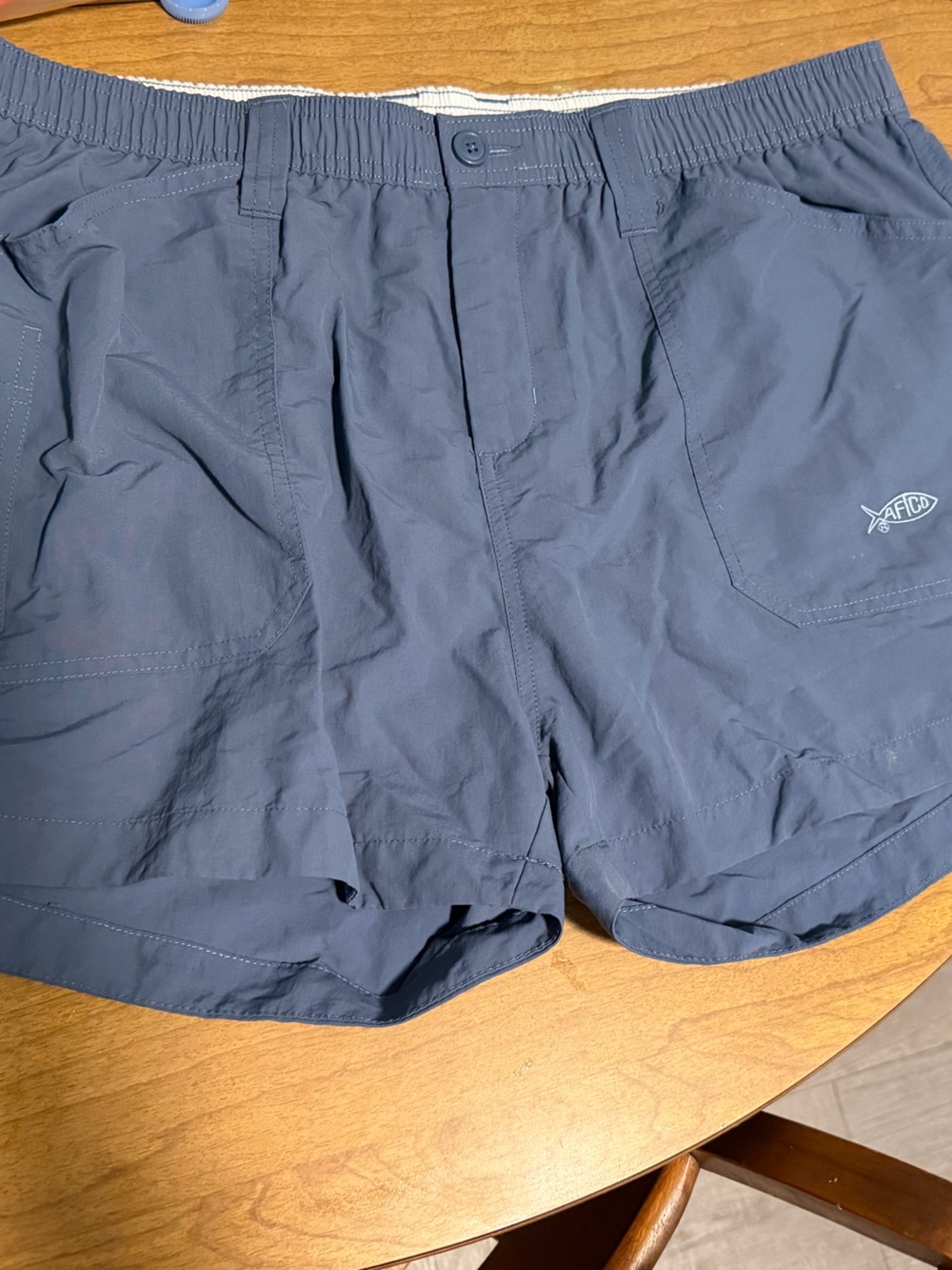 AFTCO Navy  Elastic-Waist Shorts